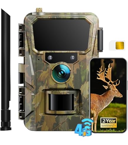 CEYOMUR Solar Wildlife Camera 4K 30fps, WiFi Bluetooth 68MP Trail Camera With 5200mAh Rechargeable Battery, 120° Detection Angle Night Vision Motion Activated IP66 Waterproof With 32GB Micro SD Card - View #3