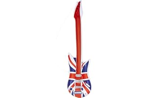 WIDMANN MILANO PARTY FASHION – uppblåsbar gitarr, längd ca 105 cm, instrument, luftgitarr, temafest, karneval