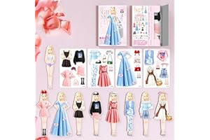 DOANDCAN Magnetic Dress Up Baby Paper Dolls, Magnetic Princess Dress Up Paper Doll Set, Magnet Dress Up Games for 3+ Year Old Girls Toddler (C)