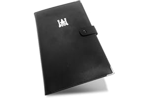 THE MASONIC COLLECTION - Rituel d'émulation 13e édition avec couverture de livre – Livré en grand imprimé – Cuir synthétique et marron clair – Carré et boussole – Un cadeau idéal pour les hommes