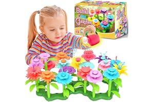 FunzBo Flower Garden Building STEM Toys - Gardening Pretend Gift for Girls Kids Toys - Educational Activity for Preschool Children Age 3 4 5 6 7 Year Old, for Kids Girls Toddlers