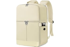 Ltemziiy Zaino da Viaggio 40 × 20 × 25 per Ryanair, Bagaglio a Mano Sotto il Sedile Aereo Borsa da Cabina Voli Zaini Casual Valigia Ufficio Scolastico Lavoro Borse Adatto a Laptop da 14 pollici-Beige