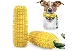 FOSTBEEN Kauspielzeug für Hunde für Aggressive Kauer, unzerstörbares, Robustes, langlebiges, quietschendes, interaktives Hundespielzeug, Welpenzähne-Kauspielzeug mit Maisstäbchen