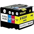Supply Guy ink cartridges compatible with HP 932 933 932XL 933XL (1x Black, 1x Cyan, 1x Magenta, 1x Yellow)