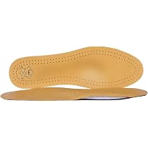 Semelles orthopédiques en cuir pour arc longitudinal tombé, inserts de chaussures pour pieds plats, pour hommes et femmes, cuir au tannage végétal, Kaps Anatomix (35-36 EUR