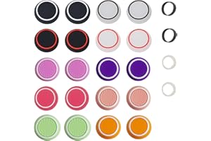 WLVINSON Grip Gommini Joystick Cap,Tappi Pulsanti in Silicone Copertura di Protezione,Game Controller per PS5/PS4/PS3 Accessori Cap Analogico,Joystick Pad Controller per Xbox One/Xbox 360/Series X/S (20 Pezzi)