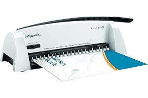 ‎FELLOWES Fellowes Pulsar+ Bindemaschine A4 – 20 Blatt Stanz-, 300 Blatt Bindekapazität – manuell, mit Aufbewahrungsfach & 10 Klarsichtdeckeln – für Zuhause & kleines Büro