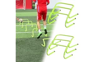 Hengmei - Juego de 6 obstáculos de coordinación para fútbol, ajustable, para entrenamiento de velocidad y agilidad