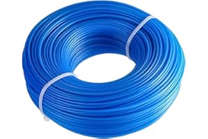 ULIWAMOWI 1 Rollo Hilo para Desbrozadora 1.6mm x 100m, Hilo de Nailon Cortacésped, Redondo de Nylon para Cortabordes, Ideal para Césped, Maleza, Jardines, Parques, Campos de Golf y Uso en Exteriores, Azul