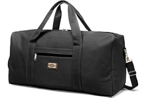 Wandering Star® Sac de Voyage 45L, Sac de Sport Unisexe Sac de Voyage Week-end Sacs de Sport Grand Format Avec bandoulière Sac fourre-Tout de Sport Noir