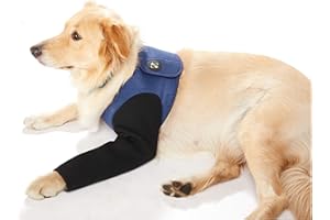 Coodeo Hund Recovery Anzug, Abriebfeste Hund Recovery Hülse, waschbar 2.5mm wasserdicht, Haustier Wunden verhindern Lecken, beißen, trocken halten (L)