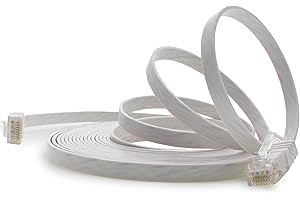 1aTTack.de Kabel sieciowy Cat6, płaski LAN Gigabit RJ45, Cat5, Cat5, Cat5, Cat5, Cat7, 3 metry, biały, kompatybilny z Cat5 Cat5e Cat7 Cat8