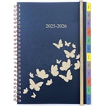 Agenda Semainier A5 2026 Vertical Avec Onglets Colorés - Vue Mois/semaine, Stylo Inclus, Pochette Arrière, Marque-pages Ruban - Turquoise