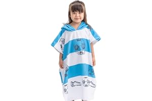 HOMELEVEL Kinder und Baby Badeponcho - Poncho Handtuch für Strand Schwimmbad - Surfponcho mit Kapuze - Bademantel für Babys Jungen und Mädchen
