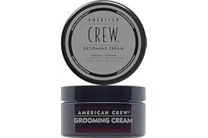 American Crew - Grooming Cream - Crème Cheveux Hommes - Produit Coiffant Hydratant - Produit Cheveux Fixation et Brillance - Tenue Forte et Brillance Elevée - 85 g