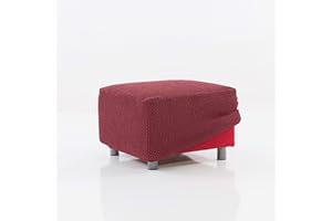 MAXIFUNDAS FUNDAS DE SOFA & CHAISE LONGUE MAXIFUNDAS - Funda de Puff RELIVE Fucsia Oscuro. Válido para Puffs de 40 a 60 cm Cada Lado