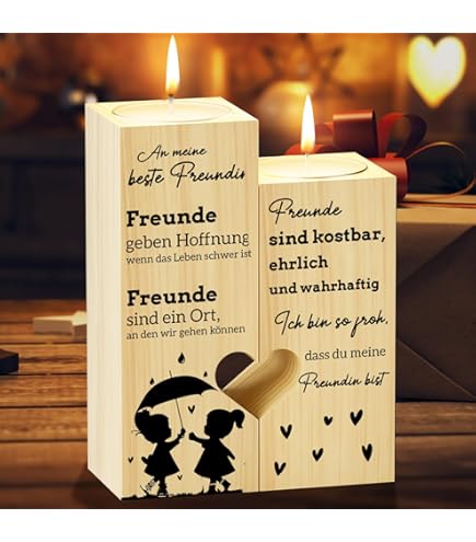 Dankeschön Geschenk Set - Personalisierte Tasse & Holztablett