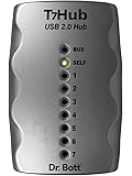 Dr. Bott® T7Hub 2.0 Silber, 7-Port USB2 Hub, 230 V Euro