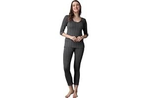 Wearslim ® Women’s Cotton Quilted Winter Lightweight Thermal Underwear for Women Long Johns Set with Fleece Lined Soft Warmer