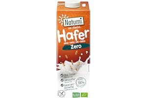 ‎NATUMI Natumi Organic Oat Drink Zero, 8 x 1 L - Sugar Free, No Added Sugar, Made with German Oats, Guaranteed Gluten Free, Lactose Free, Vegan, Organic, Dairy Free Alternative