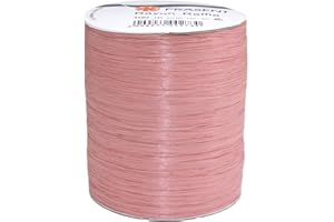 Präsent - Rayon Raffia Biodegradable Ribbon Dusky Pink 100 Meter Spool