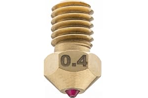 MOD3DP Ruby Tip Buse d'imprimante 3D, compatible E3DV6, résistante à l'abrasion, en forme d'entonnoir, une pour tous les matériaux (E3DV6, 0.4mm)
