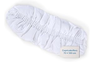 TOMAINO - Copritermosifone Stoffa in Cotone Elasticizzato 70x100 cm - Copri Calorifero Anti Polvere e Acari - Copri Termosifone Moderno Bianco Facile da Inserire e Lavare (L 70 X 100)