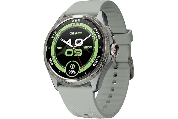 Ticwatch Pro 5 Enduro skiffer smartklocka för män, Android Wear OS, 90 timmars batteri, över 110 träningslägen, 7/24 puls, in