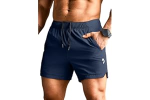 Elegancity Sporthose Kurze Herren Sommer Kurze Hosen Sport Shorts Stretch Jogginghose Leichte Freizeithose Atmungsaktive Schnelltrockende Hosen für Männer mit Tunnelzug und Reißverschlusstasche S-XXXL