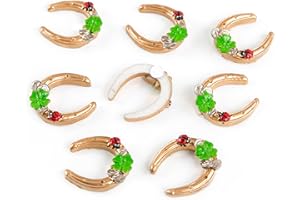 ‎LOGBUCH-VERLAG Logbuch-Verlag 8 kleine goldene Deko Hufeisen 4 cm Glücksbringer Hochzeit Silvester Geburtstag Mini give-Away