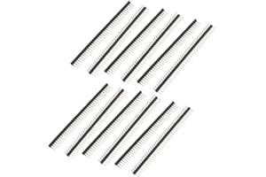 UXCELL sourcing map 12uds 2,54mm Paso Individual Hila Macho 90 Grados Recto Ángulo Clavijas Cabezales