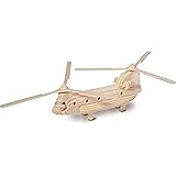 Quay P303 Chinook Woodcraft Construction Kit, Brown