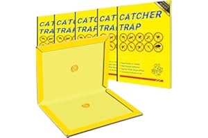 LOOCAA 5 Pack Pest Sticky Traps Boards - Multi-Use Pests Sticky Trap Pads for Indoor Outdoor Garden Kitchen Office