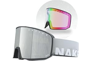NAKED Optics SOLAR Skibrille für Herren & Damen – Robuste Unisex Ski Brille für Herren & Damen – Hochwertige Schneebrille mit Magnetsystem für Wechselgläser (optional)