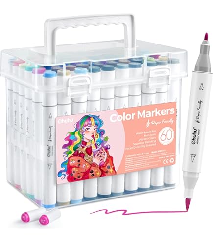 Pennarelli Ohuhu A Doppia Punta - Set Da 120 Colori Con Effetto Acquerello | Ideali Per Journaling E Lettering - Foto 9