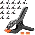 UTEBIT 15 Pack Spring Clamps, 3.5 Inch Photo Spring Clips Elastic Nylon Backdrop Clips for Video Photography Background Support, Canvas, Creation and Home Use