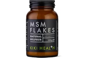 KIKI Health Natural MSM Flakes Supplement- Pure Sulphur for Joints, Skin, Hair & Nails - No Additives Easy Formulation - 99.9% Purity - Water-Soluble, Gluten-Free & Vegan-Friendly MSM Flakes