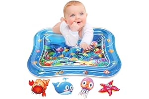 Infinno Tappetino Gonfiabile per Pancia Tappetino per Giochi d'Acqua per Bambini per Neonati e Bambini Piccoli Giocattoli per Bambini da 3 a 24 Mesi, Rafforza i Muscoli del Tuo Bambino, Portatile