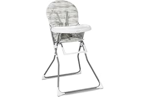 RICOKIDS Chaise haute pour bébé pour bébé à rayures grises