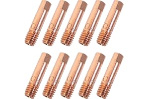 ZFKXGS 10PCS MB15AK Accessoires de Soudage 0,6MM Pièces d'usure Pointe de Contact Buses de Soudage 0.024" Torche de Soudage Embout de Contact M6x24mm Accessoires pour Poste à souder MIG MAG AK15 MB15
