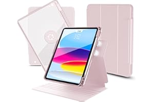 nimin iPad 9./8./7. Generation Case 10.2 Inch, with Dual Magnetic Design, 11 Different Usage Modes - 360° Rotating Leather Case with Pencil Holder