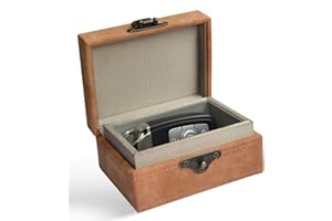 MONOJOY Car Key Signal Blocker Box, Faraday Box for Car Keys, Keyless Entry Fob RFID Blocking Pouch, Leather Anti-Theft Faraday Cage,Key Fob Storage Box,Safe Security for Remote Smart Keys (M)