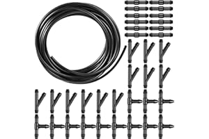Nadisean 5m Universal Scheibenwaschanlage Schlauch, Wischwasserschlauch Reparaturset, Scheibenwaschschlauch Reparatur Set, Automotive Schlauch für Scheibenwaschanlage mit 36 Schlauchverbinder