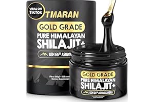 TAMRAN 1 Stück Shilajit Original Himalaya Bio - Shilajit Resin Pure, Shilajit Natural Gold Hochdosiert, für Männer und Frauen (50G)