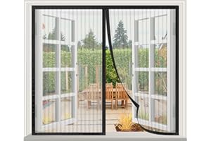 SAILIMAY Zanzariera Magnetica per Finestra 195x155 cm, Varie Taglie Zanzariera Tenda Magnetica, Maglia Fine, Facile Da Installare per Tutti Terrazza Porte e Finestre, Nero