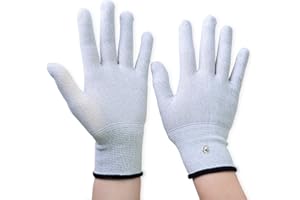 Aituo 1 paire de gants conducteurs argentés pour utilisation avec la machine TENS (Small)