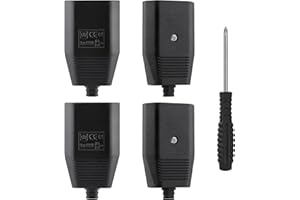 GLIROWY 4 Stücke Eurokupplung Flach, Euro Kupplung 230v Flach,Schuko Kupplung Flach, Eurostecker Flach für Schuko Stecker Flach(Schwarz),Kupplung 230V, Geeignet für Tischlampen, Beleuchtungsgeräte.