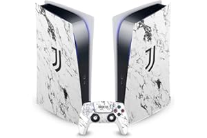 Head Case Designs Licenza Ufficiale Juventus Football Club Bianco Marmoreo Arte Vinile Frontalino Sticker Gaming Pelle Adesivo Compatibile con Sony PS5 Digital & DualSense