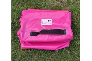 Callieway Premium Dog Agility Tunnel de sable de soutien avec système antidérapant pour tunnel d'agilité de 80 cm de diamètre (sans tunnel) (fuchsia/80 cm/simple)