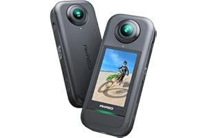 AKASO Action Cam 360° in 5.7K, Foto 72MP, Doppio Sensore da 1/2" 48MP, 360° Horizon Lock, Touchscreen 2.29", AI Tracking, Effetto Selfie Stick Invisibile, Stabilizzazione SuperSmooth